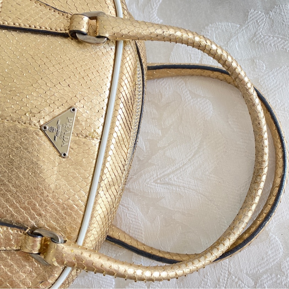Prada gold Python mini bag - Picture 15 of 16